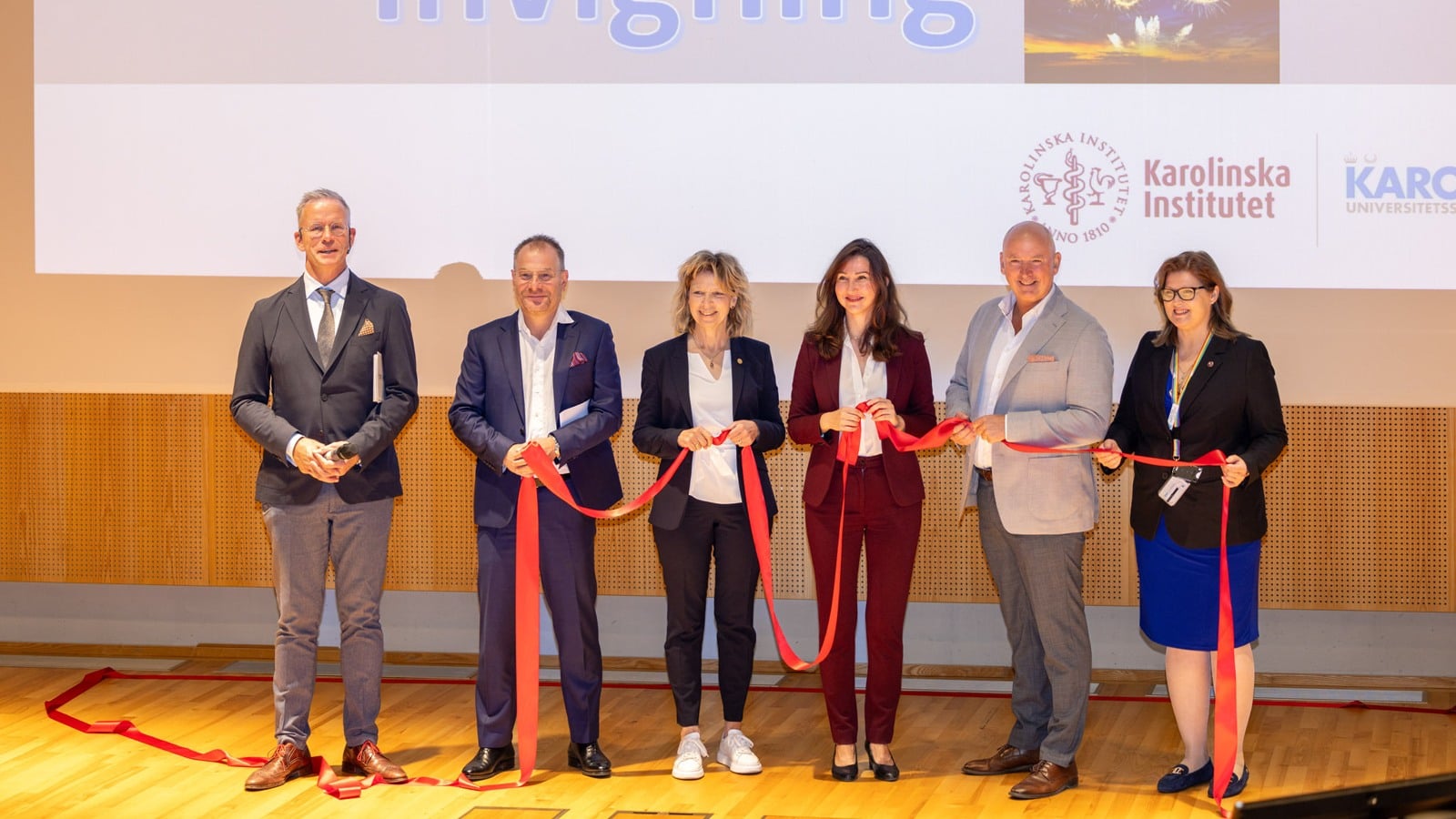 Bilder på talare och publik från invigningen av ATMP-centrum 2025